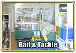 A bait and tackle shop with fishing supplies and accessories.